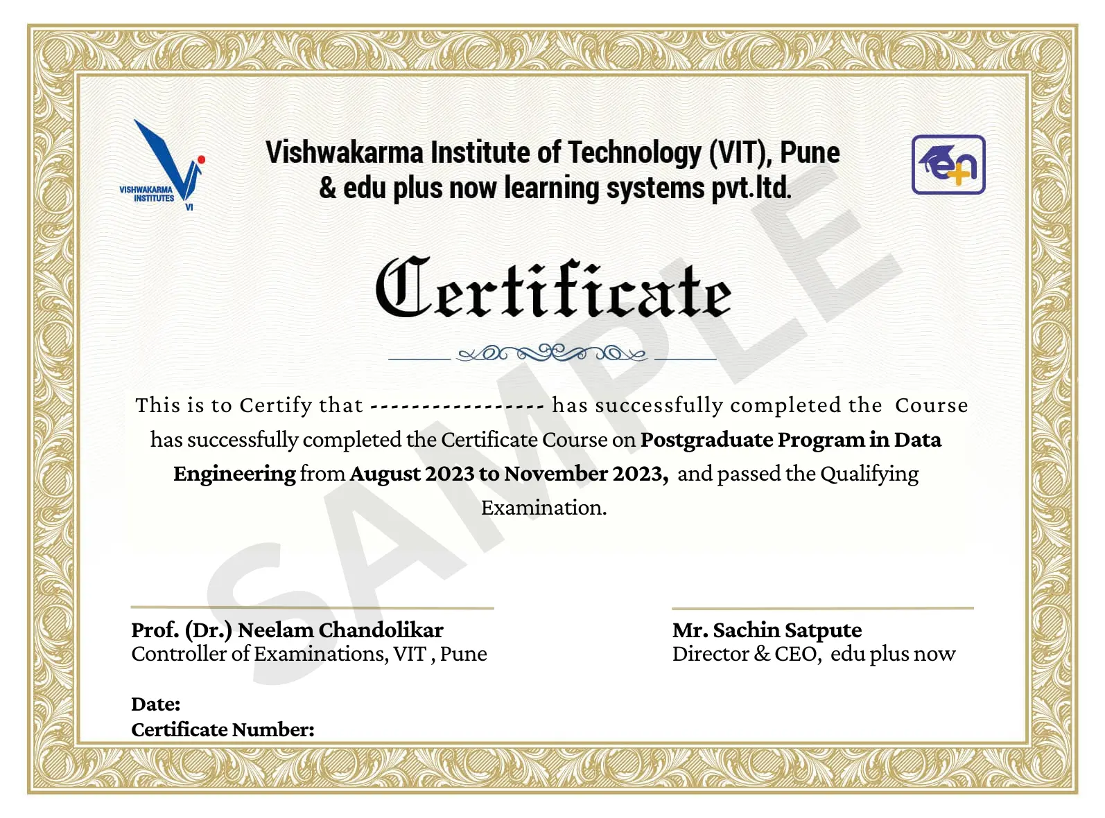 Programme Certificate